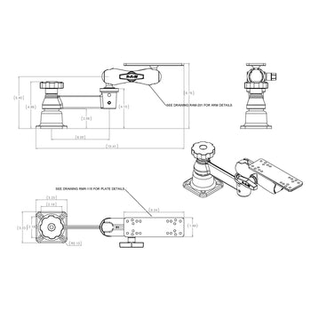 RAM-109H-2U:RAM-109H-2U_3:RAM® Horizontal Swing Arm with Double Ball Mount