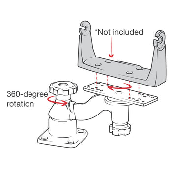 RAM-109H:RAM-109H_7:RAM Horizontal 6" Swing Arm Mount for Fishfinders & Plotters