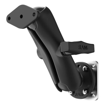 RAM-138-225B2U:RAM-138-225B2U_1:RAM Dashboard Mount with Backing Plate & Diamond Plate - C Size Medium
