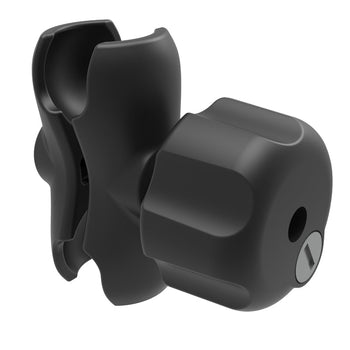 RAM-201U-BL:RAM-201U-BL_1:RAM Double Socket Arm with Brass Key Lock Knob - C Size Short