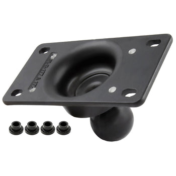 RAM-243U-AVA1:RAM-243U-AVA1_1:RAM 50x100mm Half VESA Plate with Ball and Custom Pre-Drilled Holes
