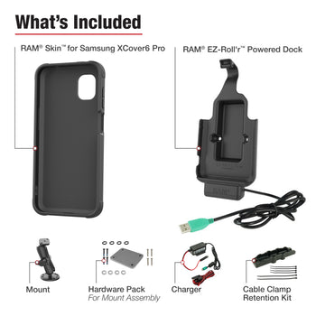 RAM-B-101-225B2-SAM84-V7B1U:RAM-B-101-225B2-SAM84-V7B1U_3:RAM EZ-Roll'r™ Dock & Dashboard Mount for Samsung XCover7 Pro & 6 Pro