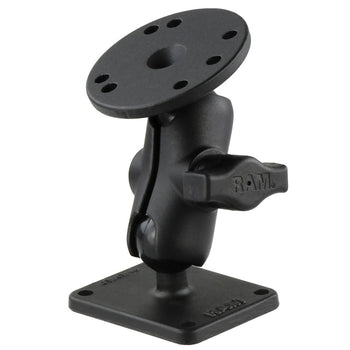 RAM-B-101U-A-225U:RAM-B-101U-A-225U_1:RAM Double Ball Mount with Round Plate and 2" x 2.5" Plate
