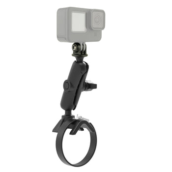 RAM-B-108-GOP1:RAM-B-108-GOP1_2:RAM Strap Clamp Mount with Universal Action Camera Adapter