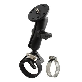 RAM-B-108U-BIT1:RAM-B-108U-BIT1_1:RAM® Strap Hose Clamp Mount with 1/4"-20 Camera Adapter - Medium