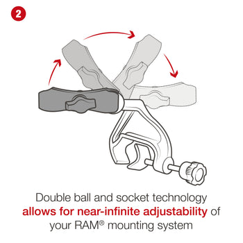 RAM-B-121-AP36U:RAM-B-121-AP36U_8:RAM Yoke Clamp Mount for Apple iPad mini (A17 Pro) & mini 6