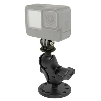 RAM-B-138-A-GOP1U:RAM-B-138-A-GOP1U_1:RAM Drill-Down Double Ball Mount with Universal Action Camera Adapter