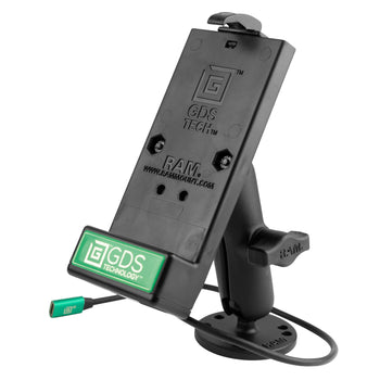 RAM-B-138-GDS-DOCK-V1CPU:RAM-B-138-GDS-DOCK-V1CPU_1:GDS Powered USB-C 2.0 Phone Dock with Drill-Down Double Ball Mount