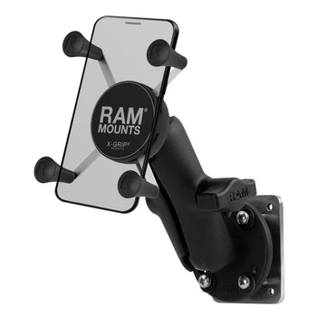 RAM-B-138-UN7-225B2U:RAM-B-138-UN7-225B2U_1:RAM X-Grip Phone Mount with Drill-Down Base & Backer Plate