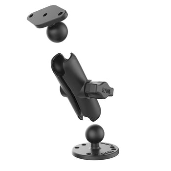 RAM-B-138:RAM-B-138_2:RAM Double Ball Drill-Down Mount with Diamond Plate - Medium