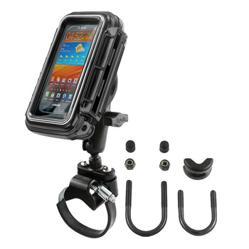 RAM-B-149Z-2-AQ2:RAM-B-149Z-2-AQ2_1:RAM Aqua Box ATV/UTV Rail Mount for Medium Devices