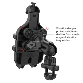 RAM-B-149Z-A-PD5VU:RAM-B-149Z-A-PD5VU_3:RAM Quick-Grip™ Pro Vibration Damping Phone Mount with U-Bolt Base