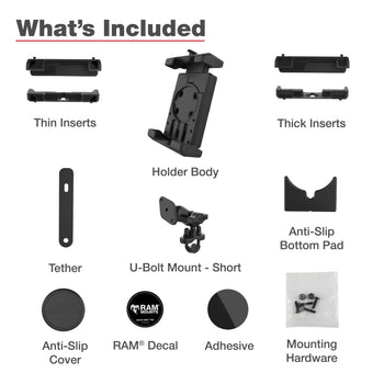 RAM-B-149Z-A-PD7U:RAM-B-149Z-A-PD7U_7:RAM Quick-Grip™ Pro XL Phone Mount with Handlebar U-Bolt Base - Short