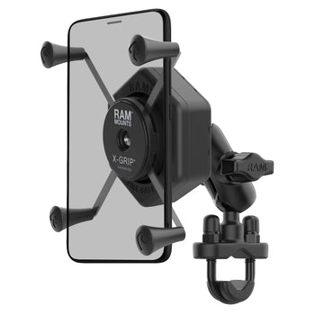RAM-B-149Z-A-UN10-462:RAM-B-149Z-A-UN10-462_1:RAM X-Grip Large Phone Mount with Vibe-Safe™ & U-Bolt Base - Short