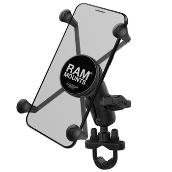 RAM-B-149Z-A-UN10U:RAM-B-149Z-A-UN10U_1:RAM X-Grip Large Phone Mount with Handlebar U-Bolt Base - Short