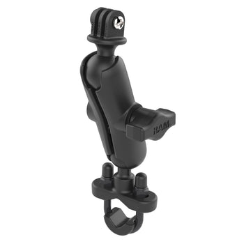 RAM-B-149Z-GOP1U:RAM-B-149Z-GOP1U_2:RAM U-Bolt Double Ball Mount with Action Camera Adapter - Medium