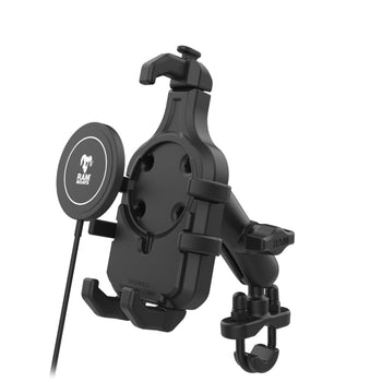 RAM-B-149Z-PD5-W2MU:RAM-B-149Z-PD5-W2MU_2:RAM Quick-Grip™ Pro Phone Handlebar Mount with Qi2 15W Wireless Charger