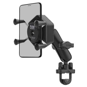 RAM-B-149Z-UN7-462:RAM-B-149Z-UN7-462_1:RAM X-Grip Phone Mount with Vibe-Safe™ & U-Bolt Base - Medium
