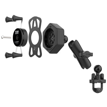 RAM-B-149Z-UN7-462:RAM-B-149Z-UN7-462_4:RAM X-Grip Phone Mount with Vibe-Safe™ & U-Bolt Base - Medium
