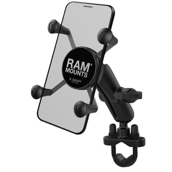 RAM-B-149Z-UN7:RAM-B-149Z-UN7_1:RAM X-Grip Phone Mount with Handlebar U-Bolt Base - Medium