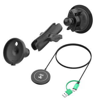 RAM-B-166-AP-MAG-1-W2MU:RAM-B-166-AP-MAG-1-W2MU_4:RAM Twist-Lock™ Suction Cup Mount with RAM Qi2 15W Wireless Charger