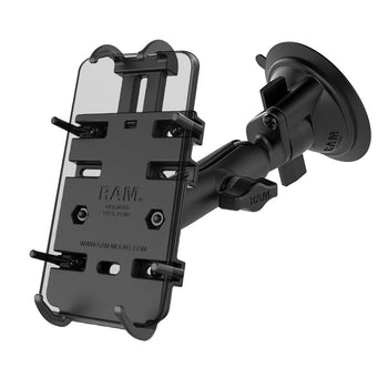 RAM-B-166-PD3:RAM-B-166-PD3_1:RAM Quick-Grip™ Phone Mount with RAM Twist-Lock™ Suction Cup Base