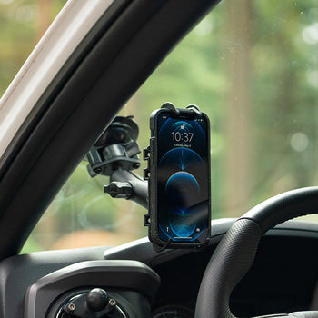 RAM-B-166-PD3:RAM-B-166-PD3_2:RAM Quick-Grip™ Phone Mount with RAM Twist-Lock™ Suction Cup Base