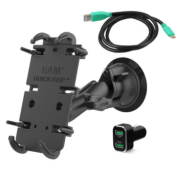 RAM-B-166-PD4-2QCCIGU:RAM-B-166-PD4-2QCCIGU_1:RAM Quick-Grip™ XL Type-C Vehicle Bundle