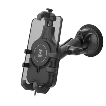 RAM-B-166-PD5-W2MU:RAM-B-166-PD5-W2MU_1:RAM Quick-Grip™ Pro Suction Cup Mount with Qi2 15W Wireless Charger