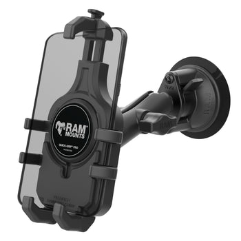 RAM-B-166-PD5U:RAM-B-166-PD5U_1:RAM Quick-Grip™ Pro Phone Mount with Twist-Lock™ Suction Cup - Medium