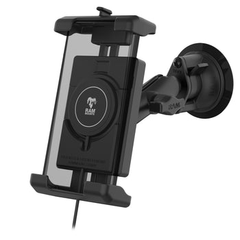 RAM-B-166-PD7-W2MU:RAM-B-166-PD7-W2MU_1:RAM Quick-Grip™ Pro XL Suction Cup Mount with Qi2 15W Wireless Charger