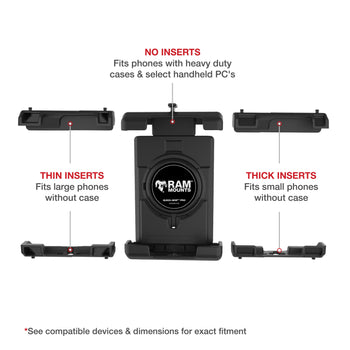 RAM-B-166-PD7U:RAM-B-166-PD7U_5:RAM Quick-Grip™ Pro XL Phone Mount with Twist-Lock™ Suction Cup