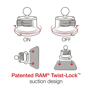 RAM-B-166-UN10U:RAM-B-166-UN10U_7:RAM X-Grip Large Phone Mount with Twist-Lock™ Suction Cup - Medium