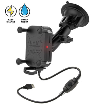 RAM-B-166-UN12W-1:RAM-B-166-UN12W-1_1:RAM Tough-Charge™ 15W Wireless Charging Suction Cup Mount