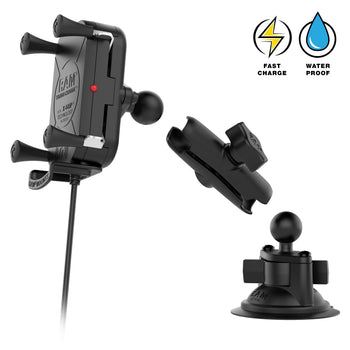 RAM-B-166-UN12W-1:RAM-B-166-UN12W-1_3:RAM Tough-Charge™ 15W Wireless Charging Suction Cup Mount