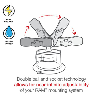RAM-B-166-UN12W-1:RAM-B-166-UN12W-1_8:RAM Tough-Charge™ 15W Wireless Charging Suction Cup Mount