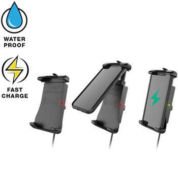 RAM-B-166-UN14W-1:RAM-B-166-UN14W-1_2:RAM® Quick-Grip™ 15W Waterproof Wireless Charging Suction Cup Mount