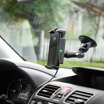 RAM-B-166-UN14W-1:RAM-B-166-UN14W-1_5:RAM® Quick-Grip™ 15W Waterproof Wireless Charging Suction Cup Mount