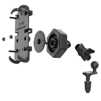 RAM-B-176-A-PD4-462:RAM-B-176-A-PD4-462_3:RAM® Quick-Grip™ XL Phone Mount with Vibe-Safe™ & Fork Stem Base - Short
