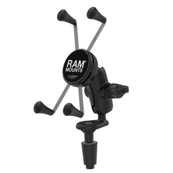RAM-B-176-A-UN10U:RAM-B-176-A-UN10U_2:RAM X-Grip Large Phone Mount with Motorcycle Fork Stem Base