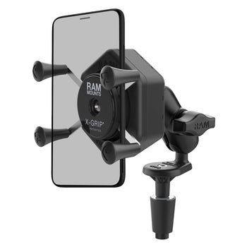 RAM-B-176-A-UN7-462:RAM-B-176-A-UN7-462_1:RAM X-Grip Phone Mount with Vibe-Safe™ & Fork Stem Base - Short