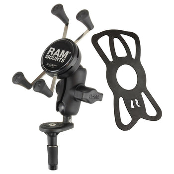 RAM-B-176-A-UN7:RAM-B-176-A-UN7_2:RAM X-Grip Phone Holder with Motorcycle Fork Stem Base