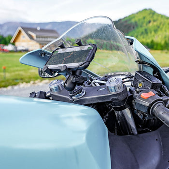 RAM-B-176-A-UN7:RAM-B-176-A-UN7_3:RAM X-Grip Phone Holder with Motorcycle Fork Stem Base