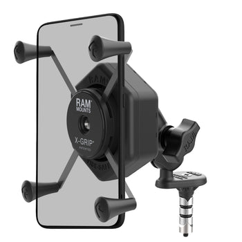 RAM-B-176W1-A-UN10-462U:RAM-B-176W1-A-UN10-462U_1:UNPKD RAM STEM MOUNT SHORT ARM & RAM X-GRIP WITH VIBE-SAFE