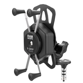 RAM-B-176W1-A-UN10-462U:RAM-B-176W1-A-UN10-462U_2:UNPKD RAM STEM MOUNT SHORT ARM & RAM X-GRIP WITH VIBE-SAFE