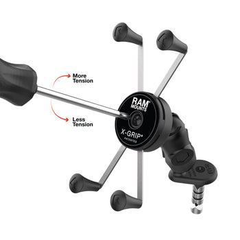 RAM-B-176W1-A-UN10RU:RAM-B-176W1-A-UN10RU_3:RAM Rotating X-Grip Large Phone Holder with Fork Stem Base - Short