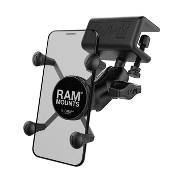 RAM-B-177-UN7U:RAM-B-177-UN7U_1:RAM® X-Grip® Phone Mount with Glare Shield Clamp Base
