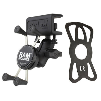RAM-B-177-UN7U:RAM-B-177-UN7U_2:RAM® X-Grip® Phone Mount with Glare Shield Clamp Base