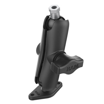 RAM-B-185U:RAM-B-185U_1:RAM Double Ball Mount with Diamond Plate & 1/4"-20 Female Threaded Post