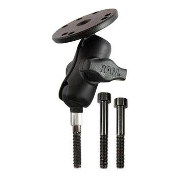 RAM-B-186-A-202U:RAM-B-186-A-202U_1:RAM Handlebar Clamp Mount with M8 Bolts and Round Plate - Short